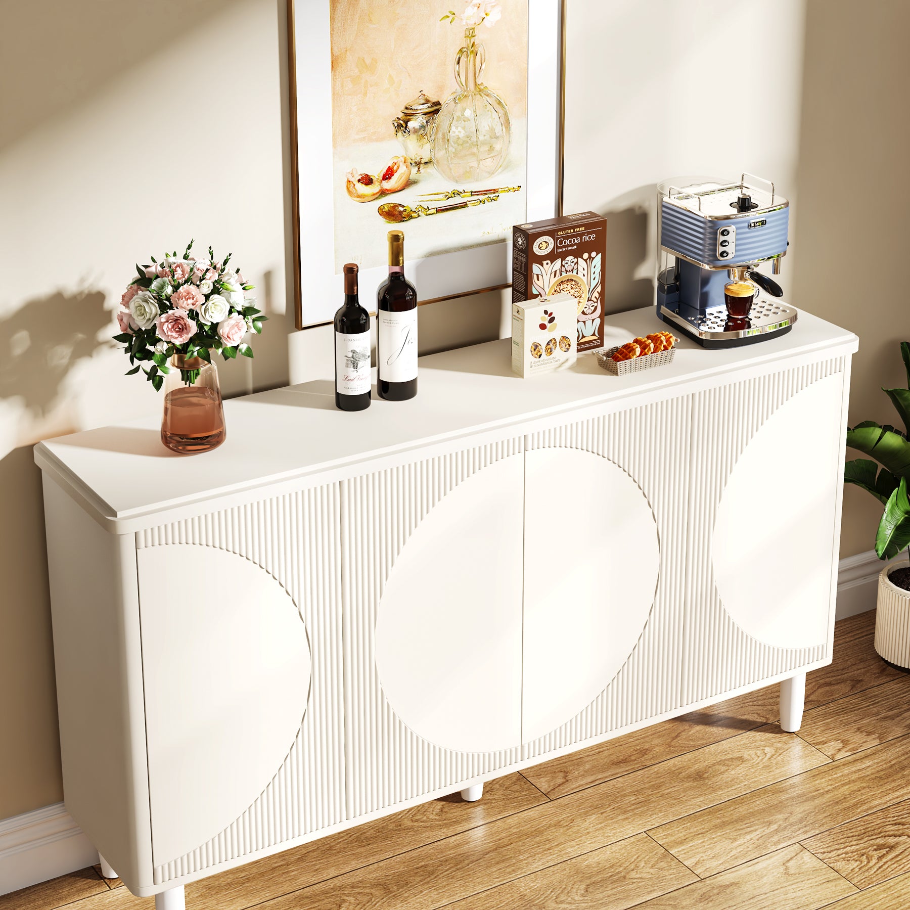 55" Sideboard Buffet Cabinet with Storage